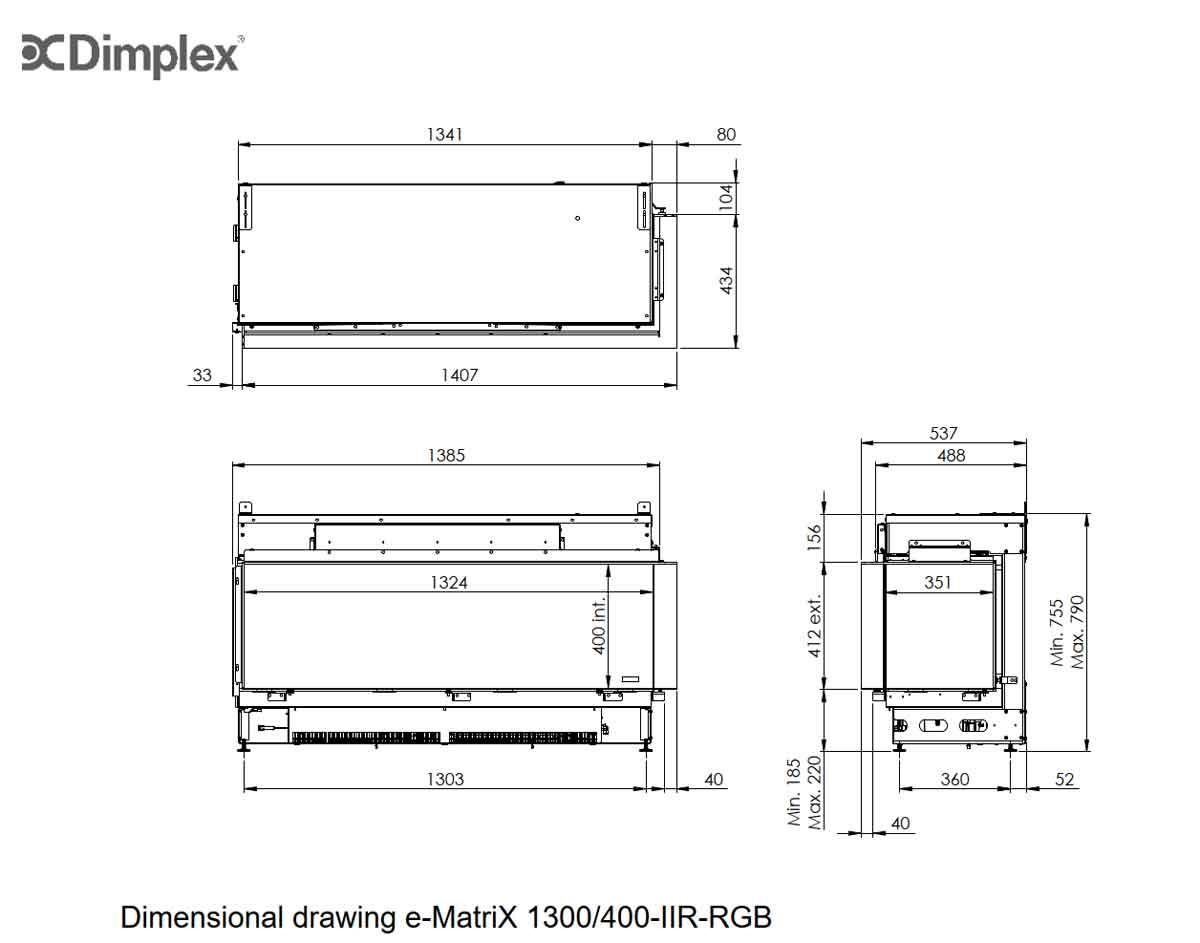 Elektrokamin Dimplex e-MatriX 1300/400 IIR