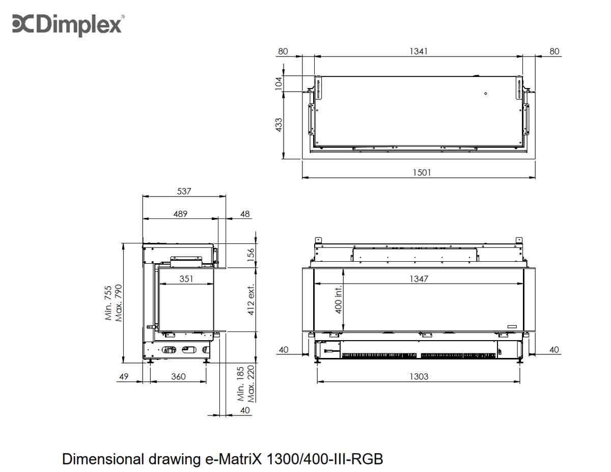 Elektrokamin Dimplex e-MatriX 1300/400 III