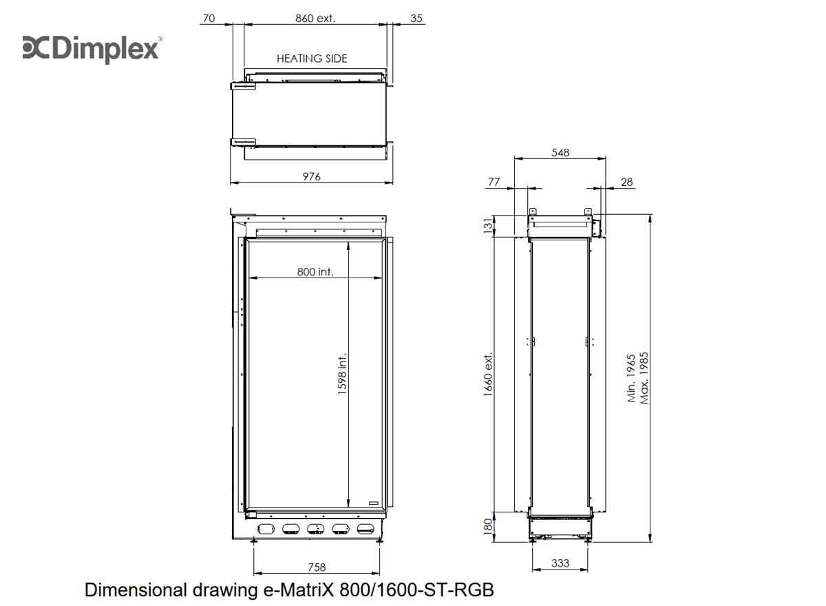 Elektrokamin Dimplex e-MatriX 800/1600 ST