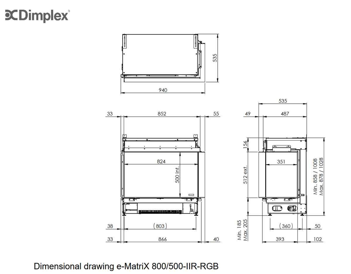 Elektrokamin Dimplex e-MatriX 800/500 IIR