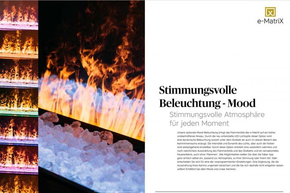 Faber e-MatriX Mood 800/650 III Electric Fireplace