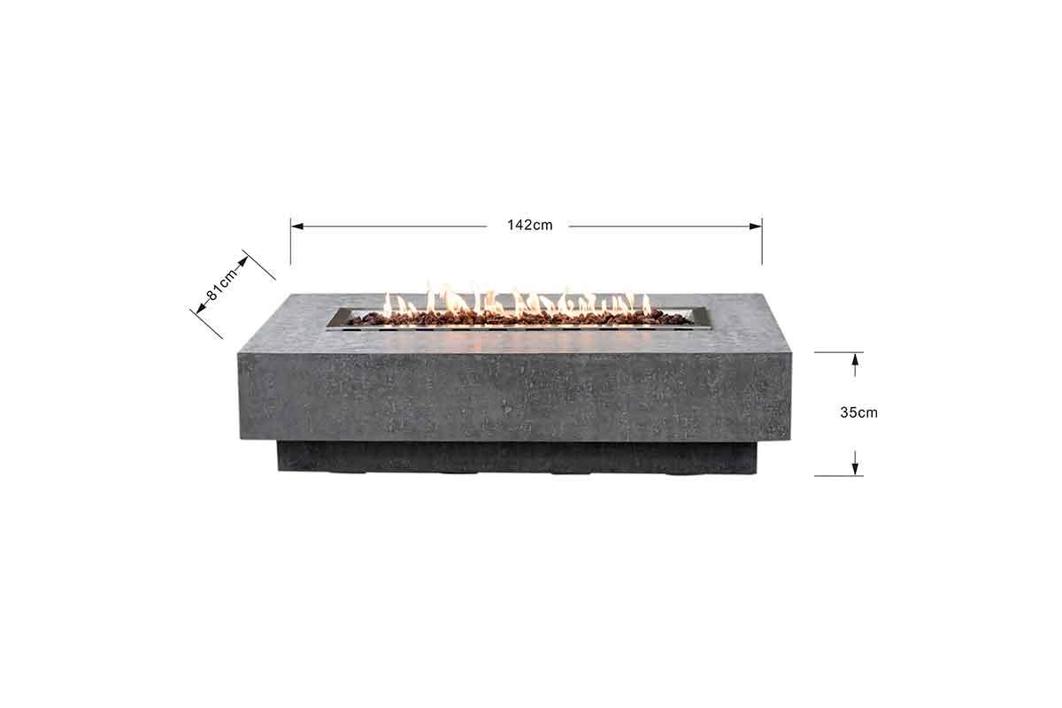 Elementi gas fire pit Hampton