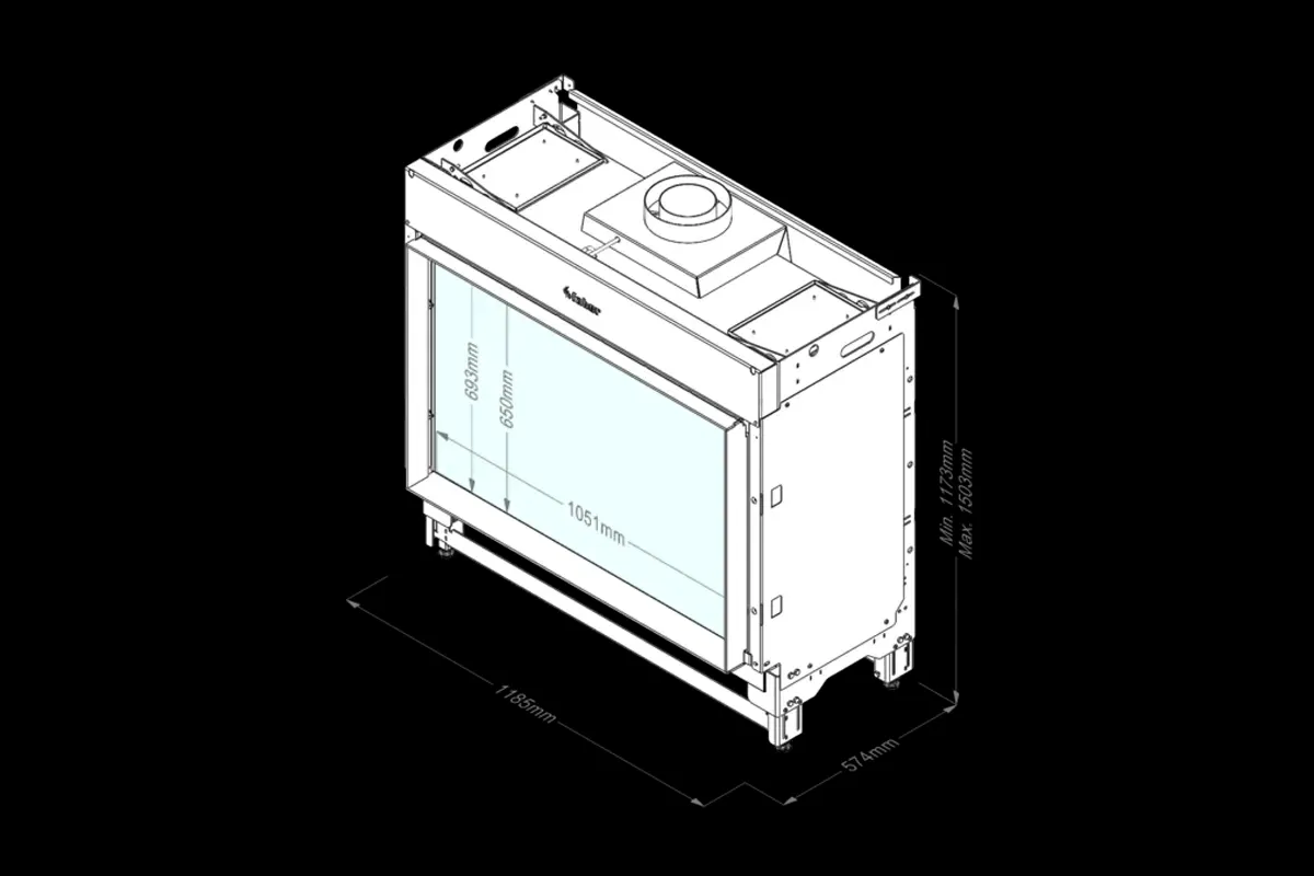 Faber Gaskamin Matrix 1050-650-1