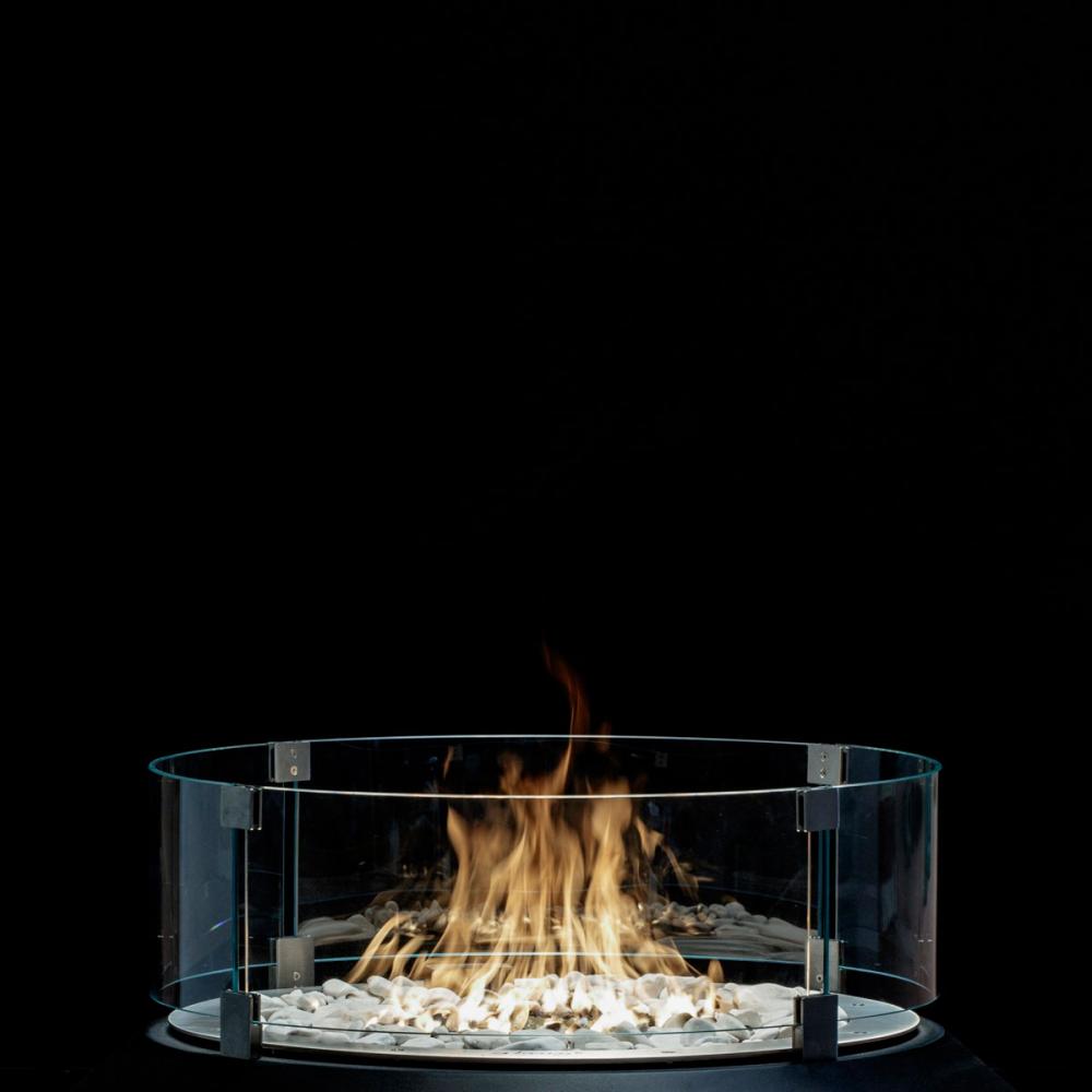 Glammfire Feuerstelle Mime Gas mit Glas und Steinen