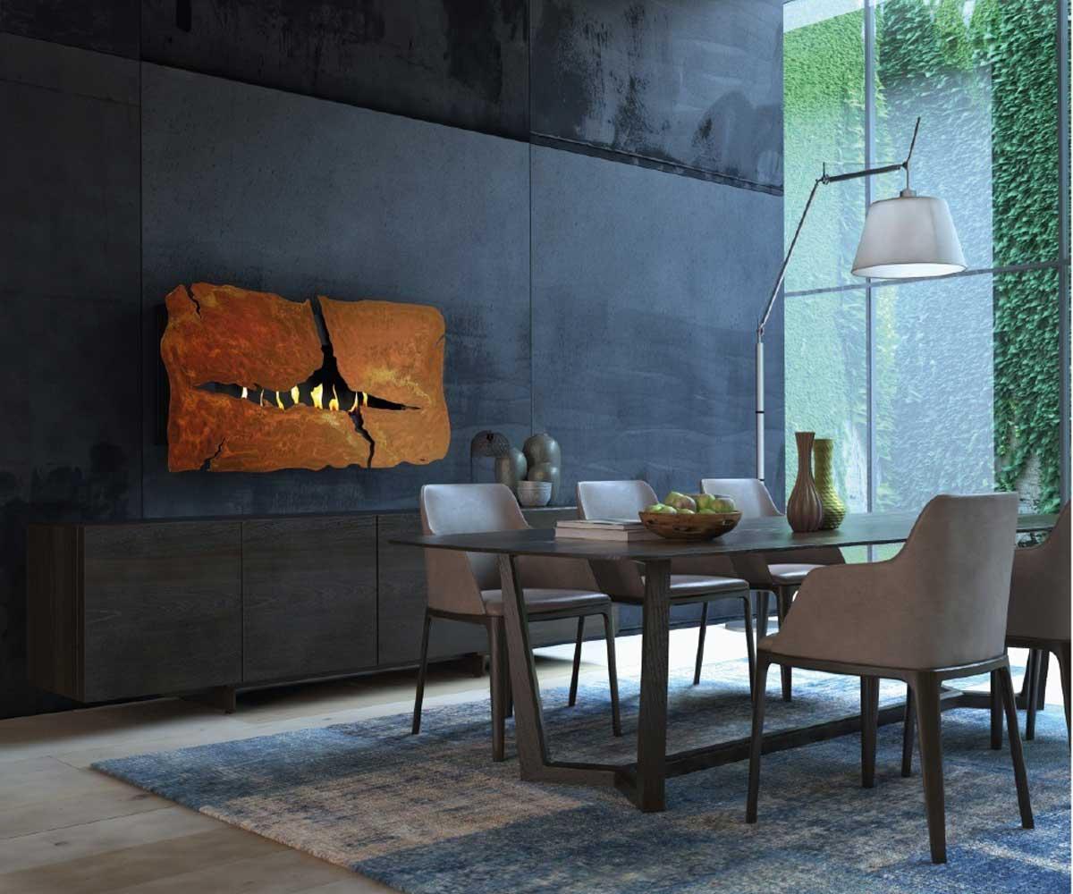 Glammfire bioethanol wall mounted fireplace Apollo IV
