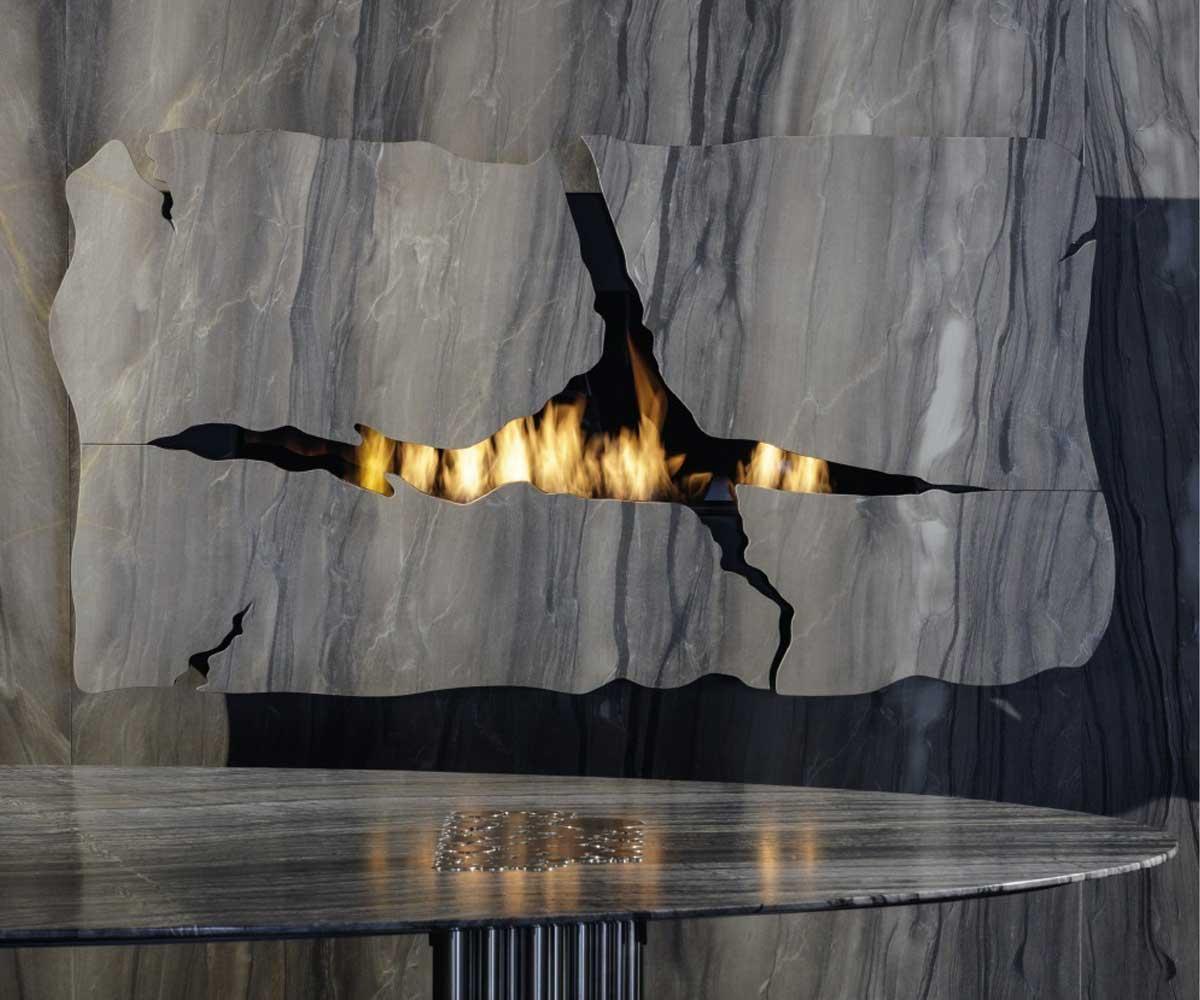 Glammfire bioethanol wall mounted fireplace Apollo IV