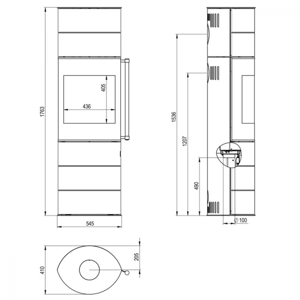 Kaminofen H&M Citro 2.0 XL schwarz