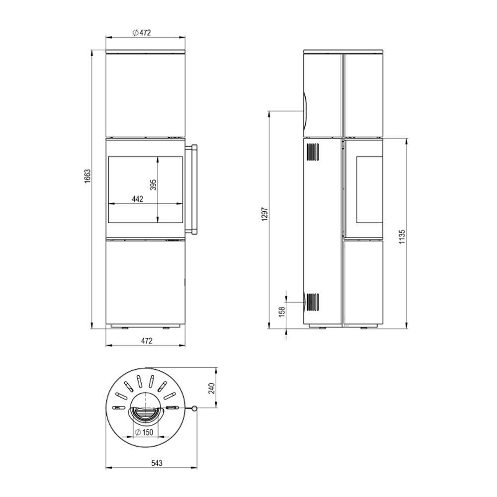 stove Mono XL 3.0 brown