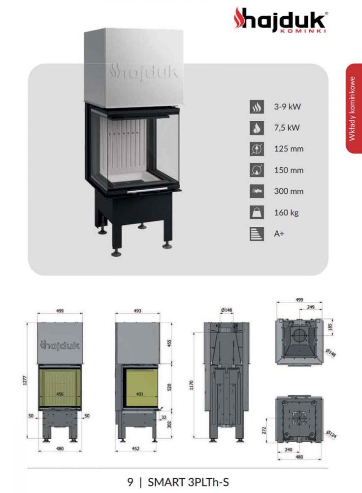 Hajduk fireplace Smart 3PLTh-S