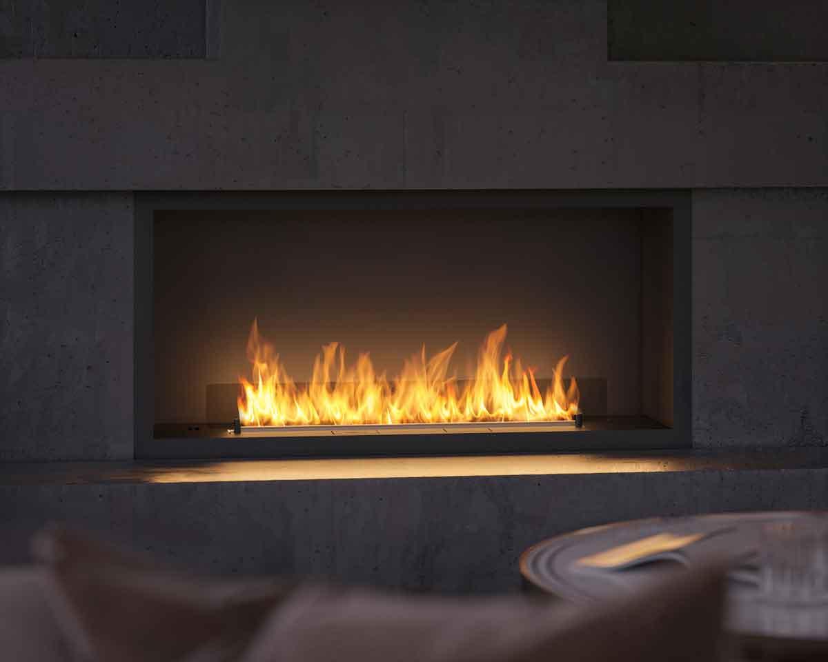 Ethanol built-in fireplace Infire Basic Inside 1200 Etronic