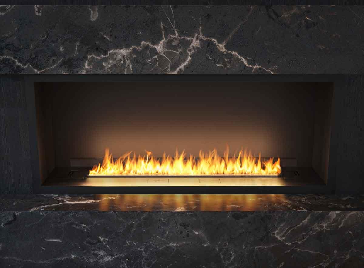 Ethanol built-in fireplace Infire Basic Inside 1400 Etronic