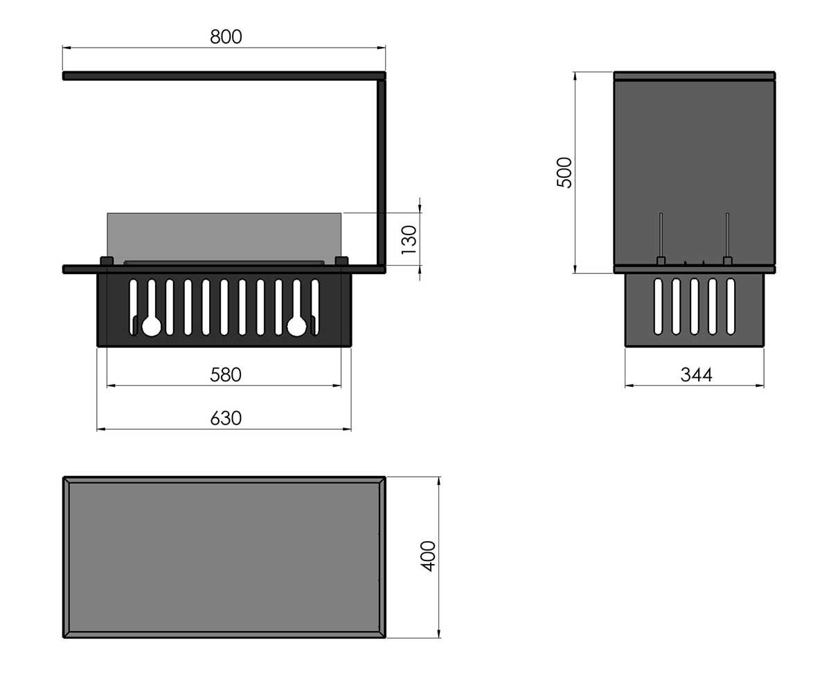 Elektro-Einbaukamin Invapo U800 von Infire