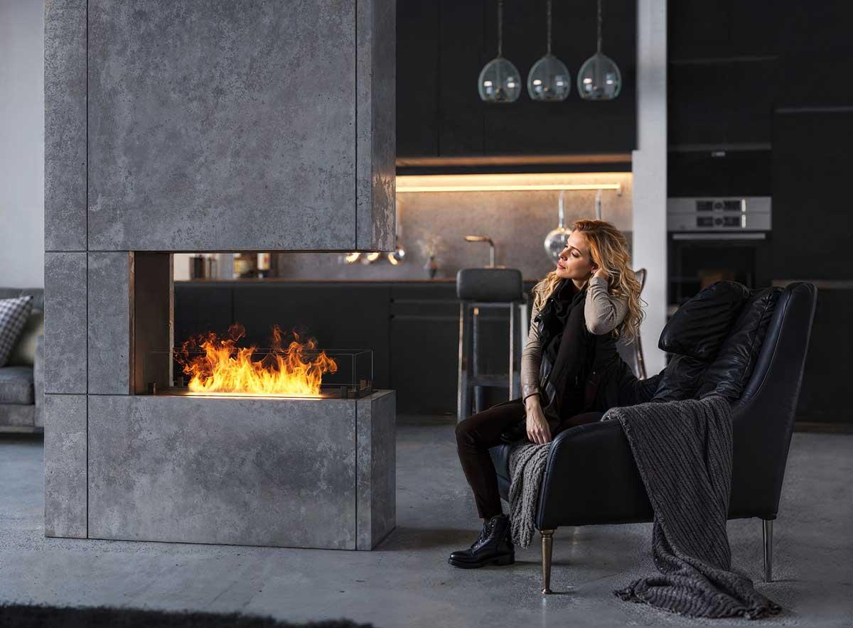 Bioethanol-Einbaukamin U-800 Slim
