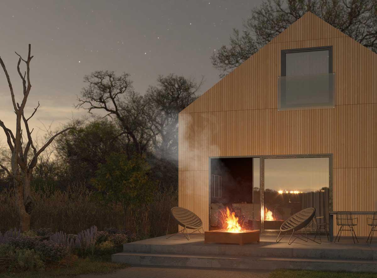 Infire Feuerstelle Corten Square 1000