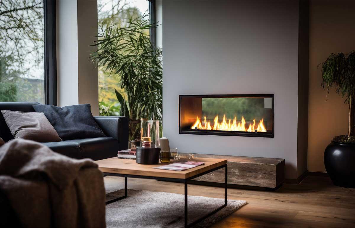 Bioethanol-Einbaukamin 2side Slim 1200 von Infire