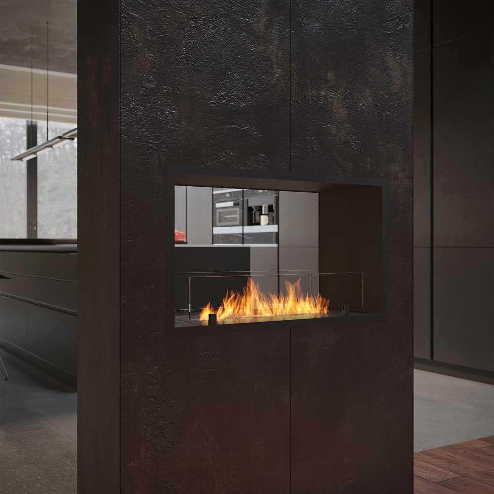 Bioethanol-Einbaukamin 2side Slim 800 von Infire