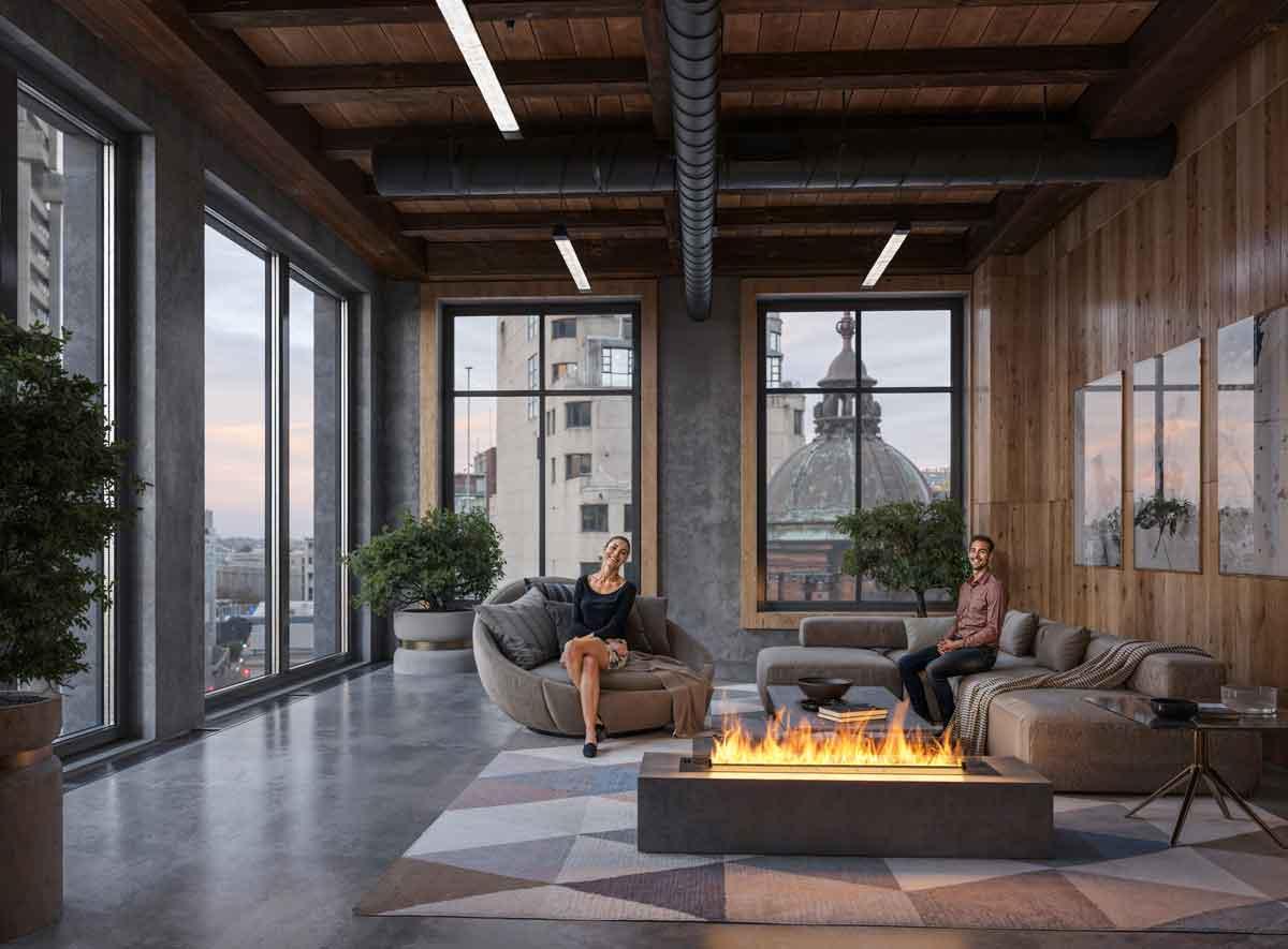 Automatik Bioethanol-Einbaubrenner Burner 1200 Basic Etronic von Infire