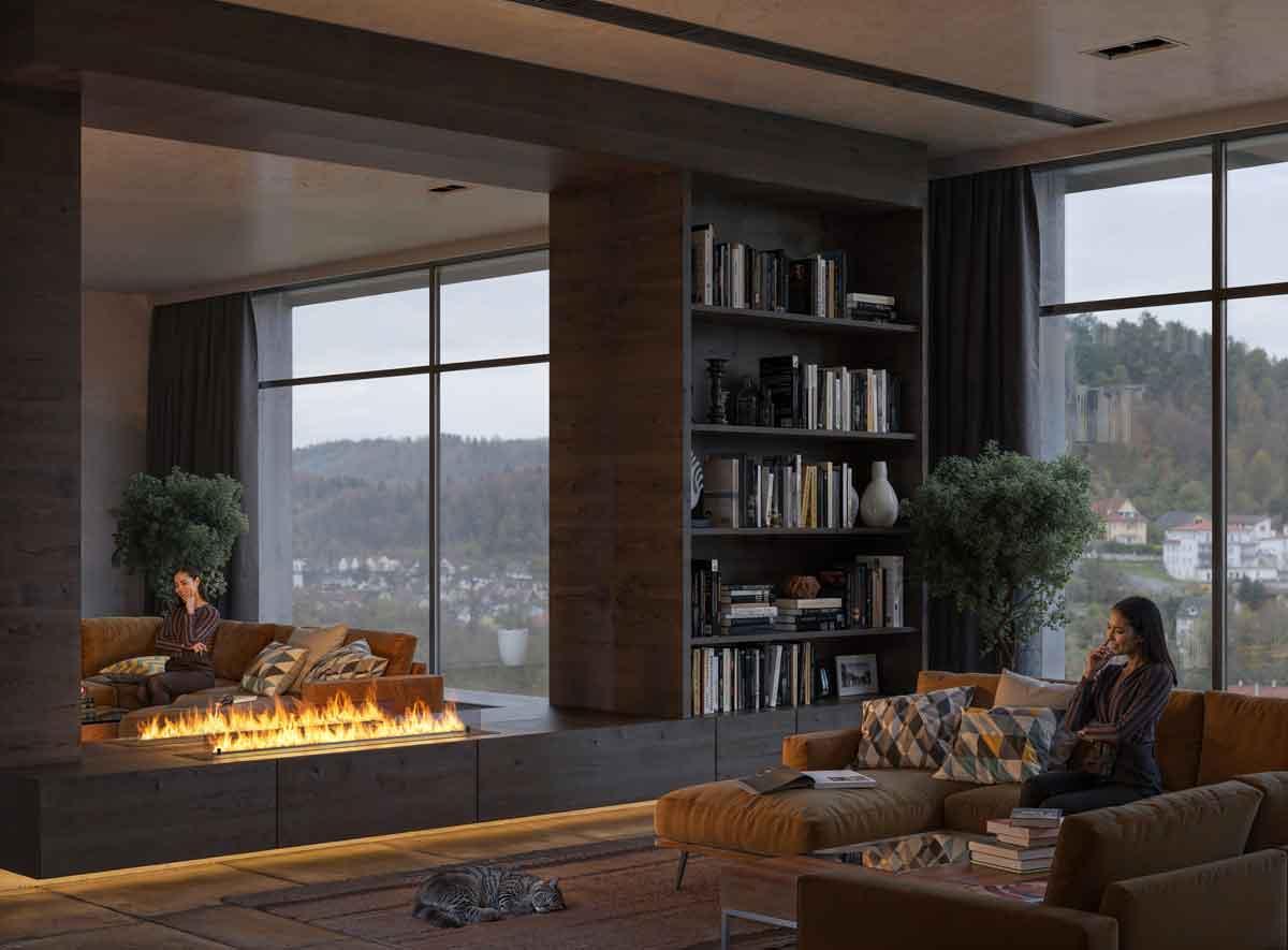 Ethanol built-in burner Infire Burner 1500 Basic Etronic