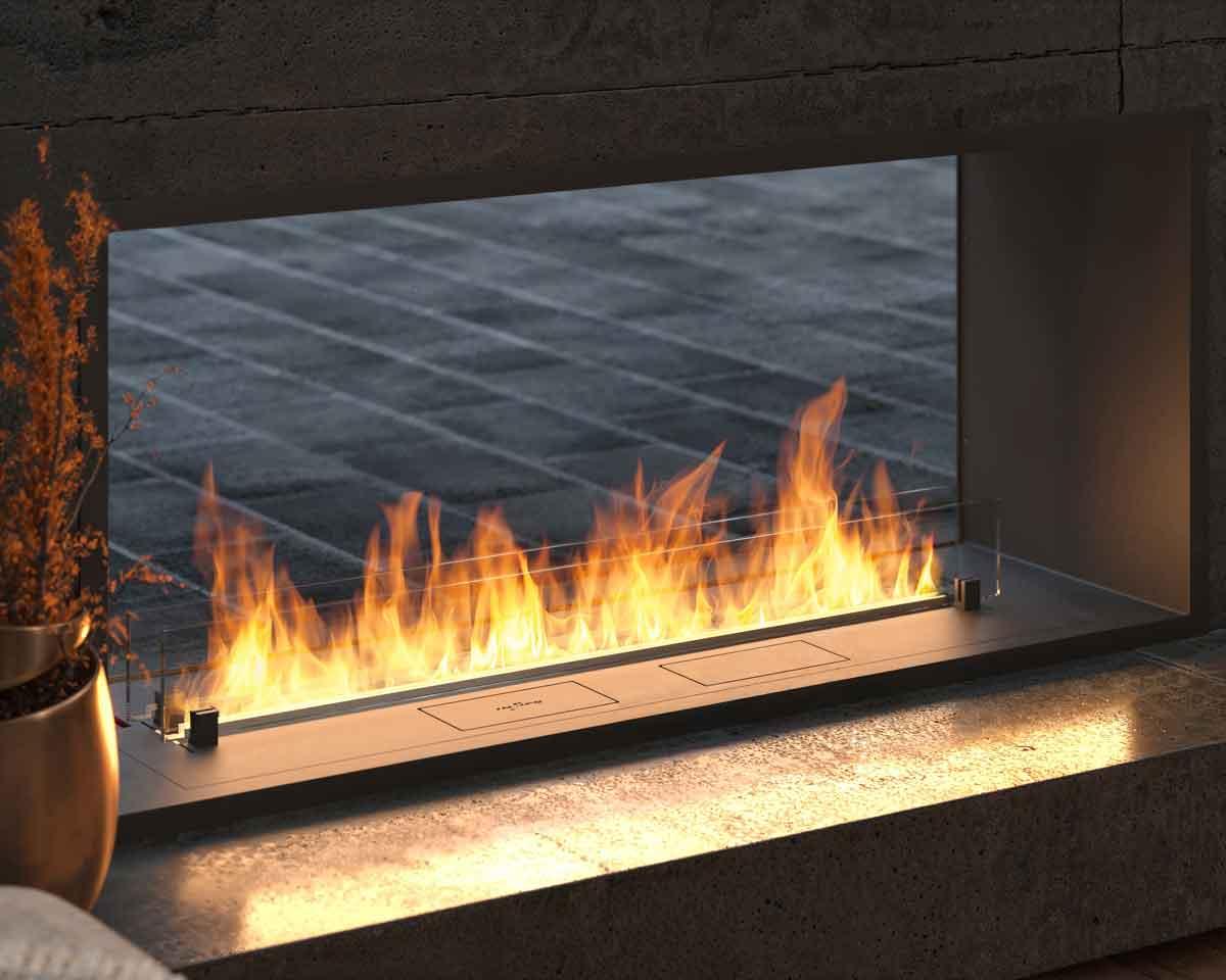 Automatik Bioethanol-Einbaukamin 2side 1200 Etronic von Infire