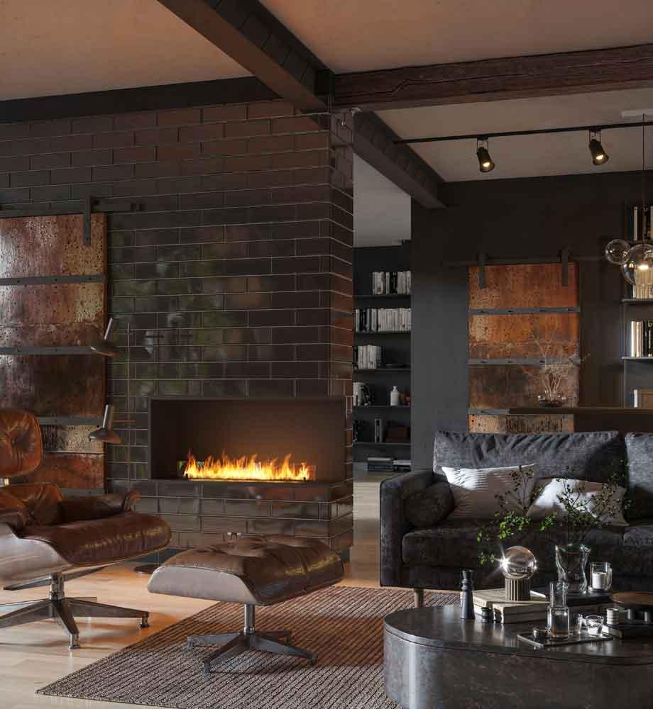 Ethanol built-in fireplace Infire R1200 Etronic