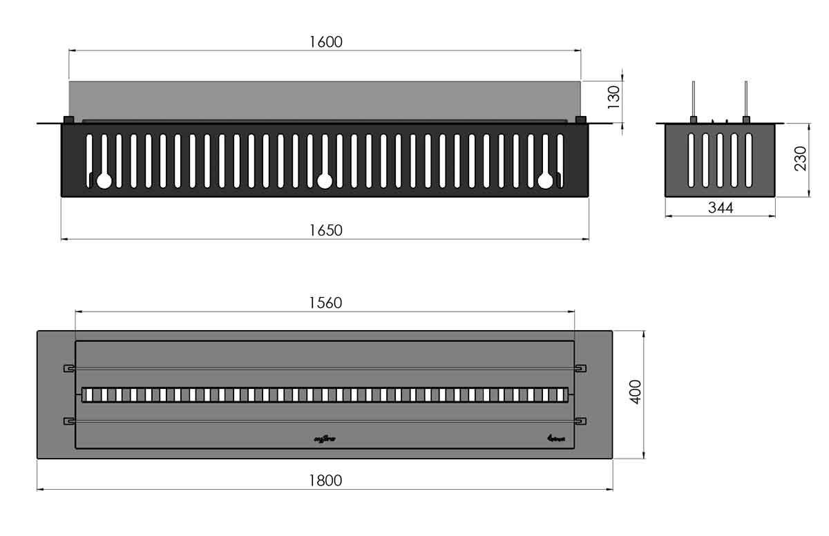 Elektro-Einbaufeuer Invapo Insert 1800 von Infire