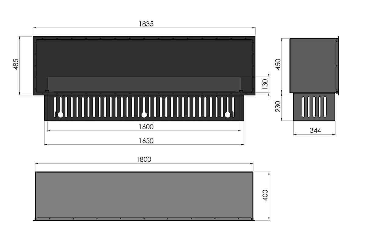Elektro-Einbaukamin Invapo Inside 1800