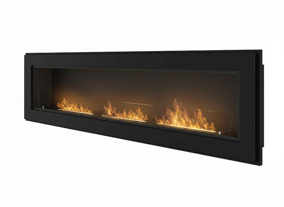 Bioethanol-Wandkamin Frame 1800 von Simplefire mattschwarz