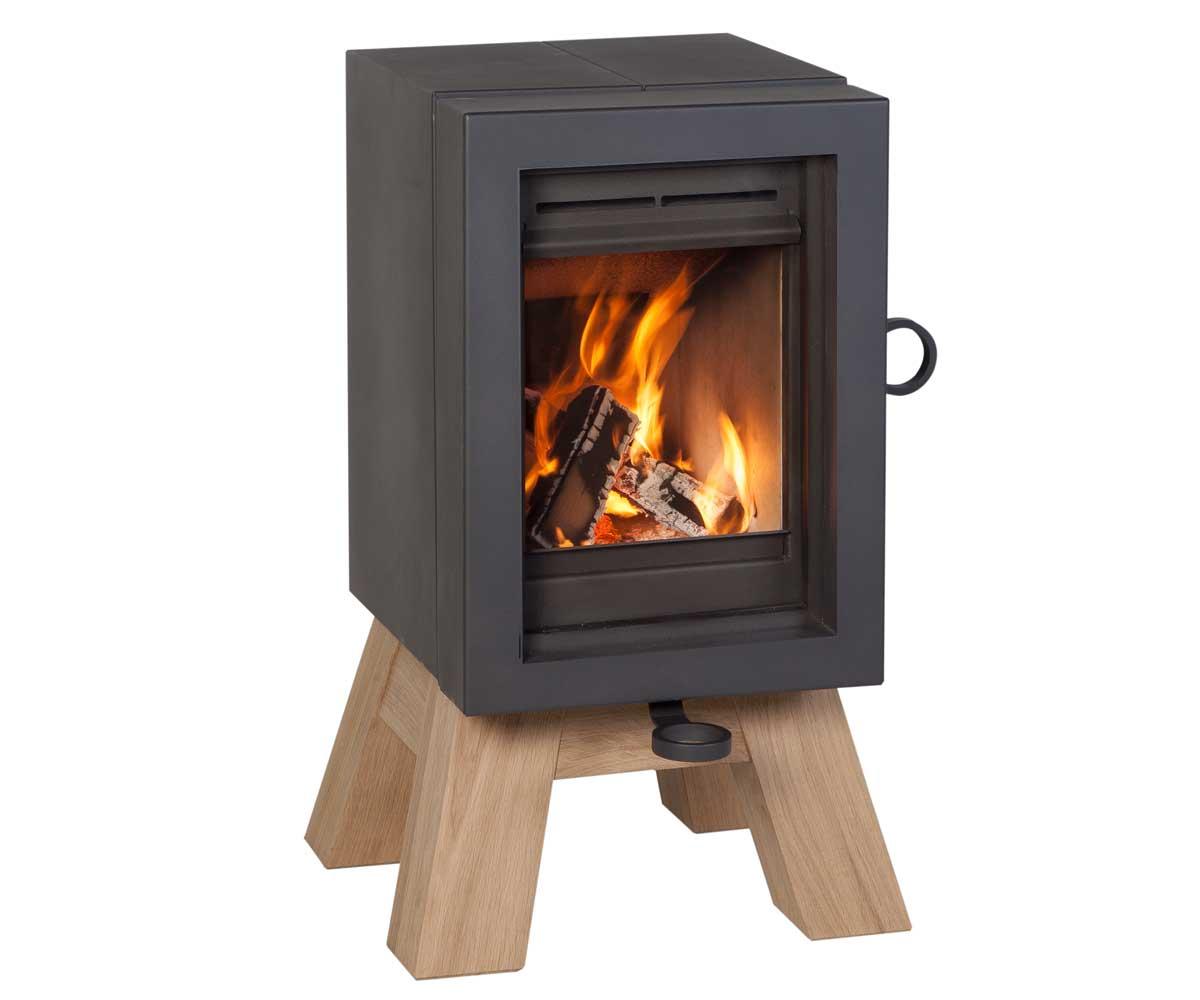 Wanders stove Oak Steel wood base