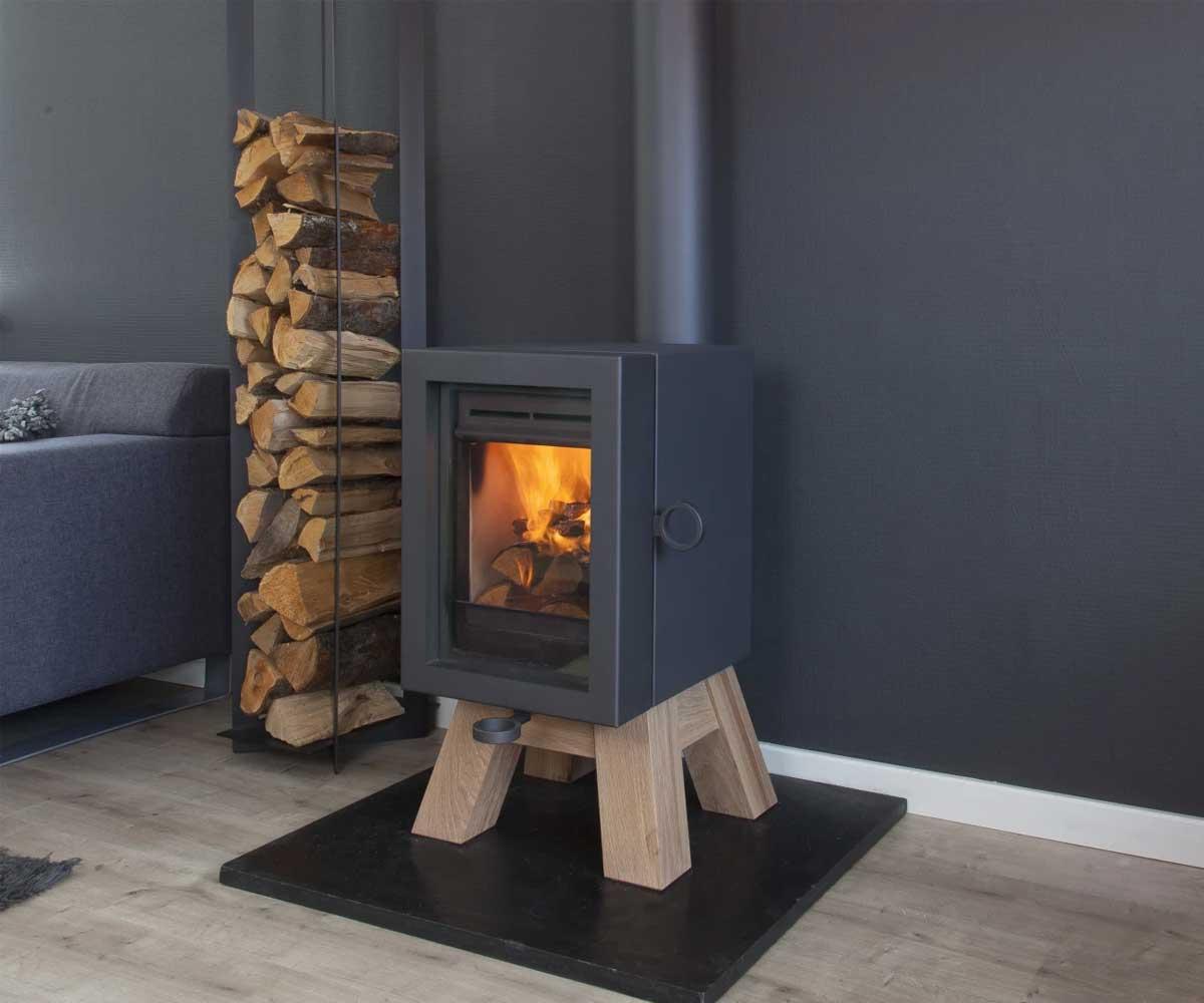 Wanders stove Oak Steel base wood
