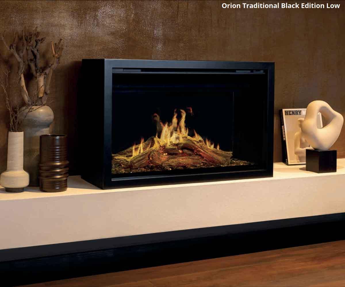 Elektrokamin Orion Traditional Black Edition LOW von Wanders-Modern Flames