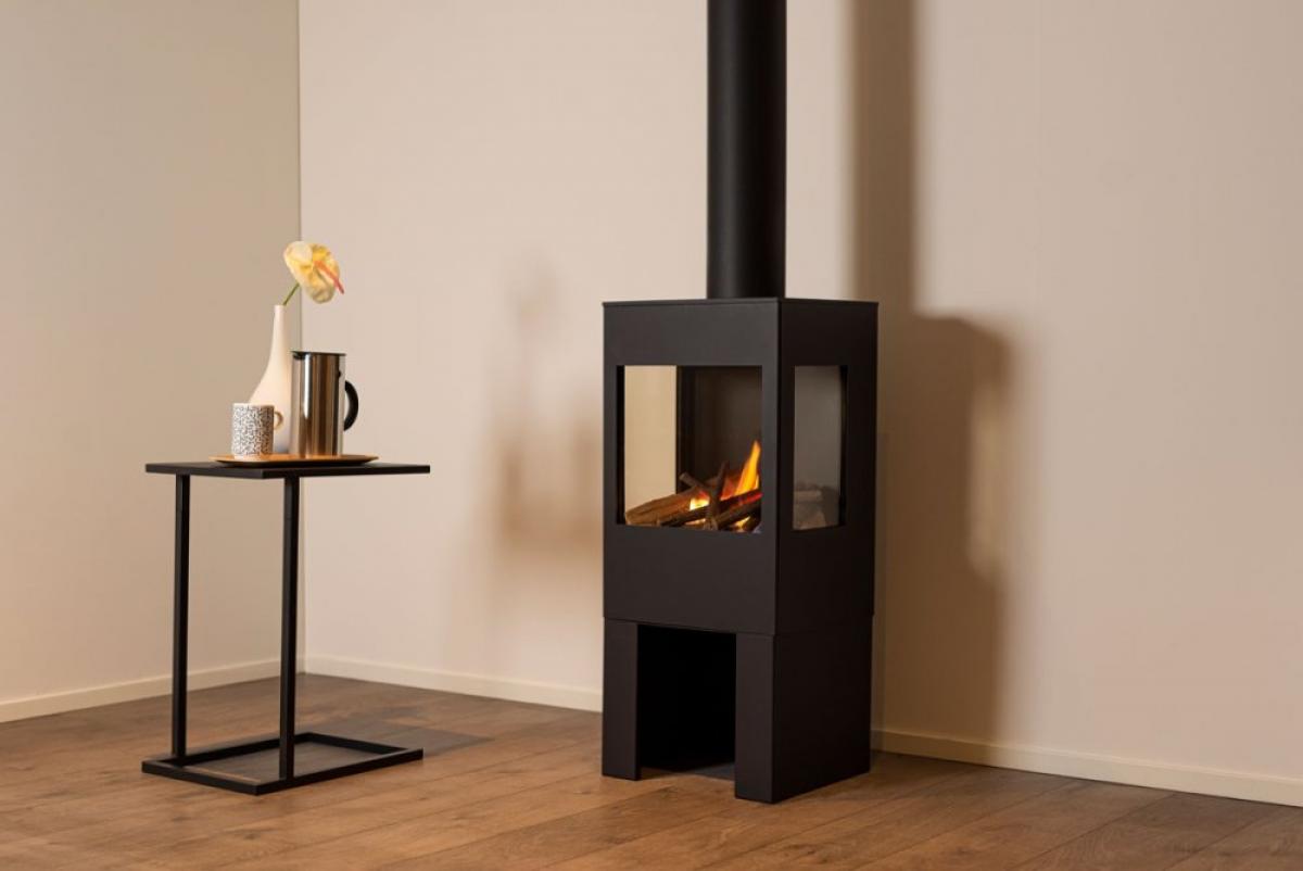 Wanders Gas-Kaminofen Onyx mit Base Square