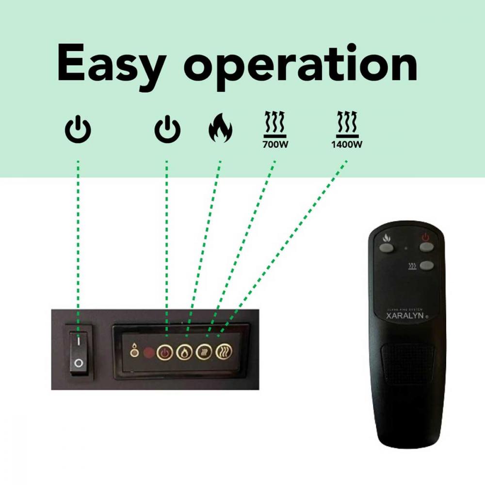 Electric fireplace Xaralyn Kos Lucius