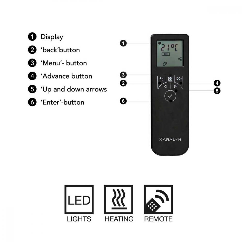 Electric fireplace Xaralyn Cadiz Corner Optimyst Albany