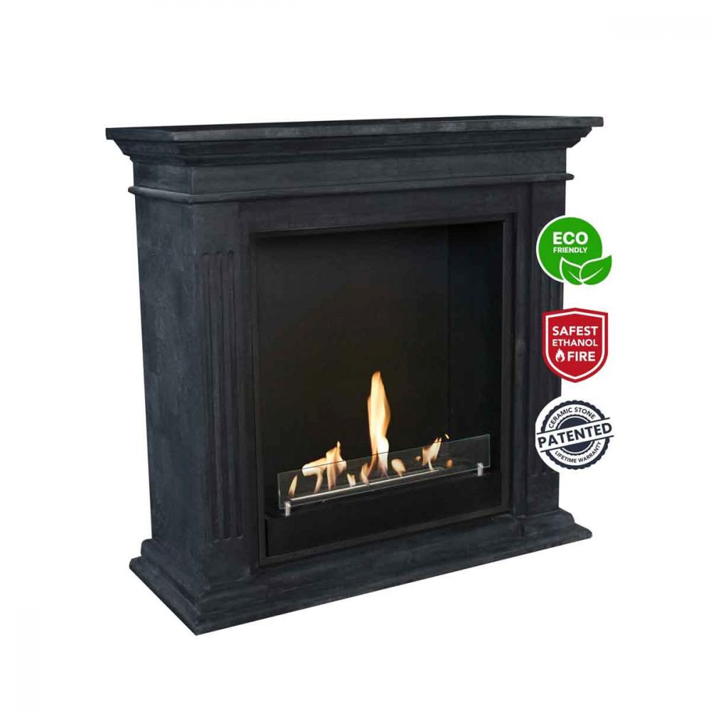 Ethanol fireplace Xaralyn Cadiz Stone Anthracite
