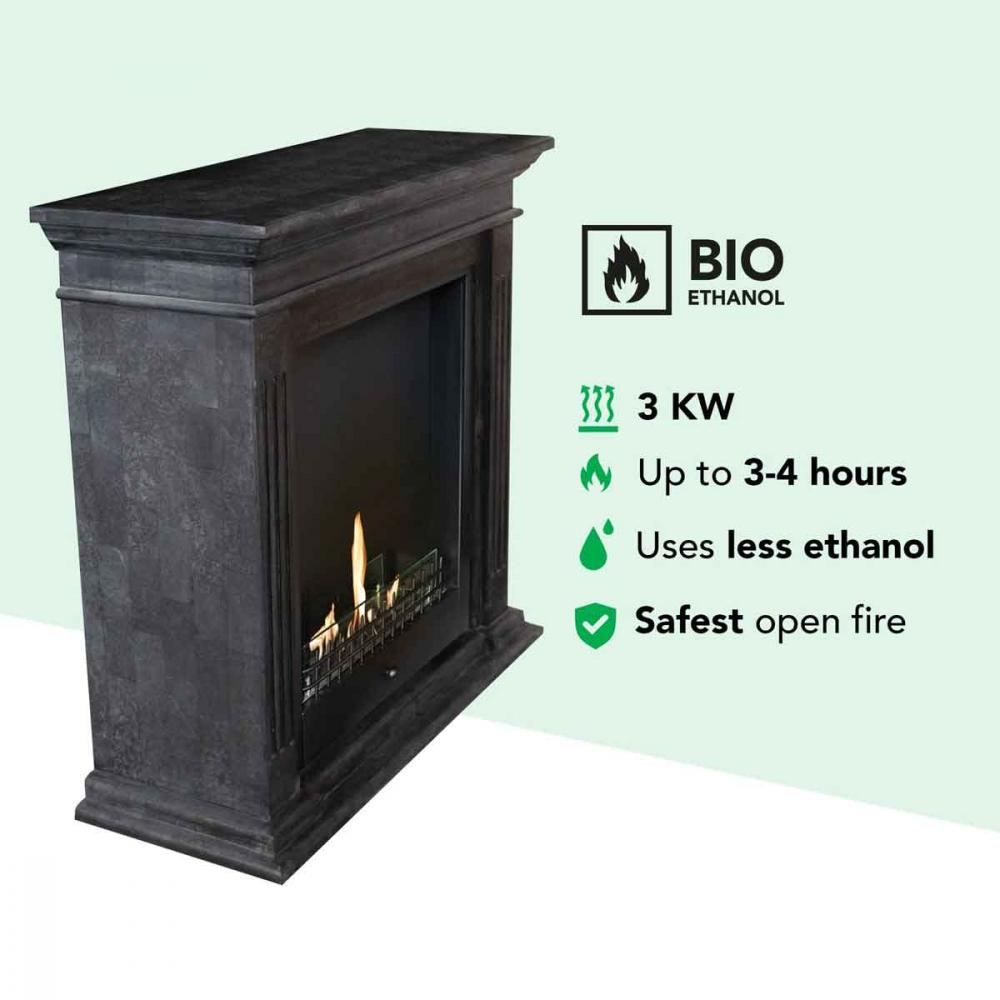 Ethanol fireplace Xaralyn Cadiz Stone Anthracite Classic