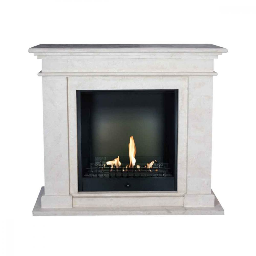 Ethanol fireplace Xaralyn Kos Stone white Classic