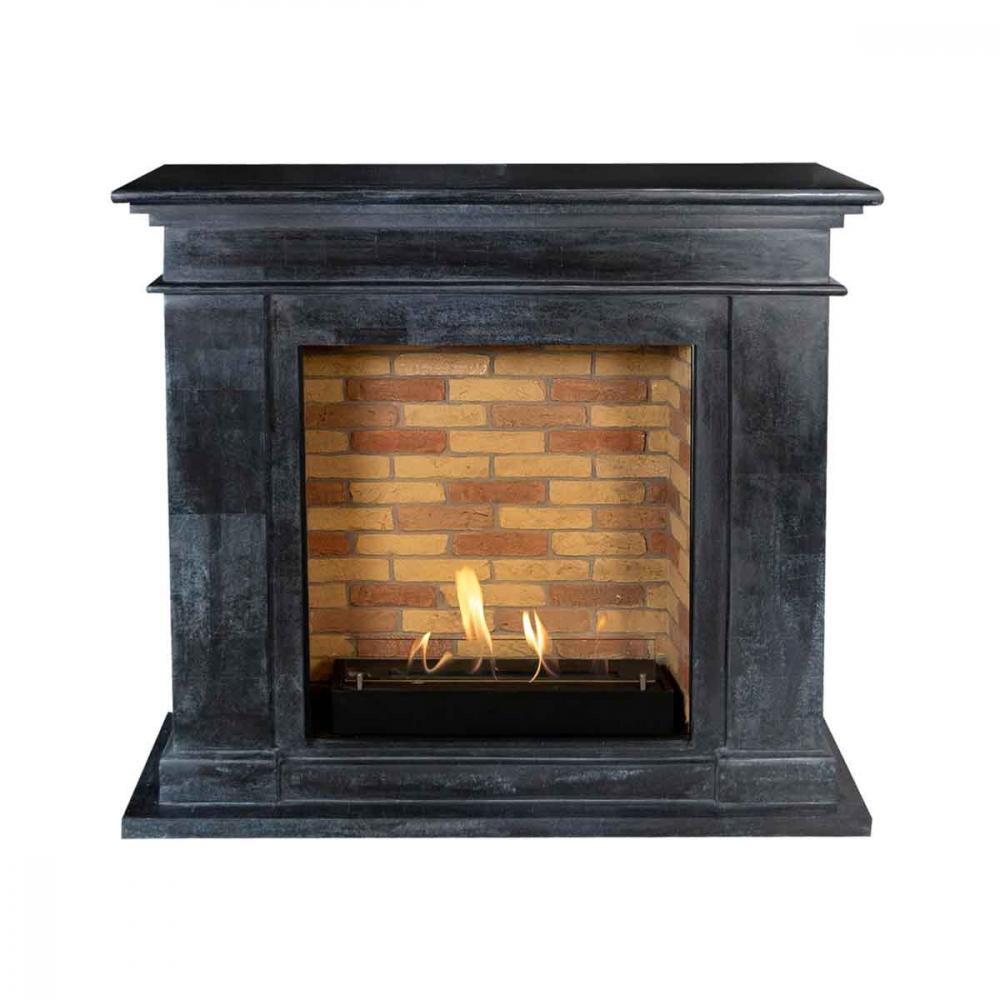 Ethanol fireplace Xaralyn Kos Stone Anthracite with stone decor