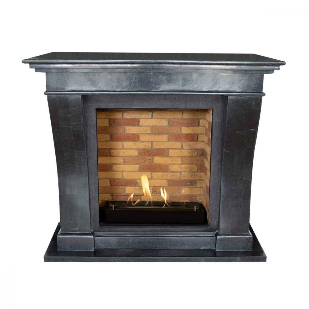 Xaralyn Bioethanolkamin Kreta Stein Anthrazit poliert mit Steindekor