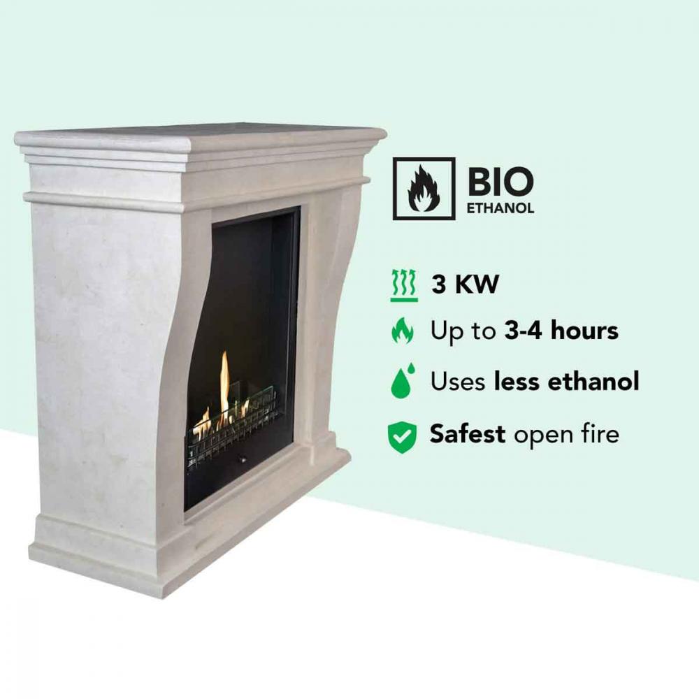 Xaralyn Bioethanolkamin Kreta Mini Classic Stein weiß