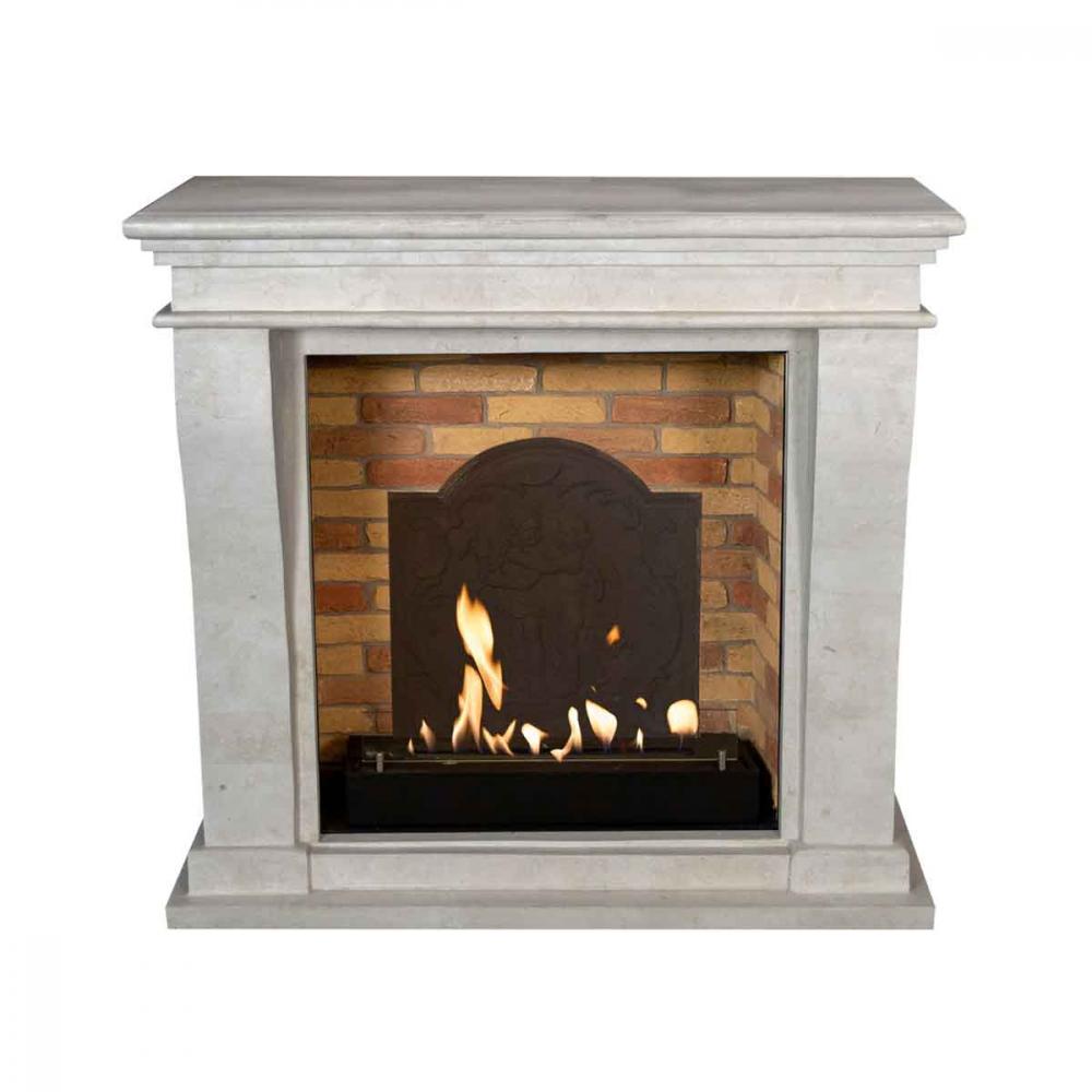 Ethanol fireplace Xaralyn Kreta Mini Medaillon white polished