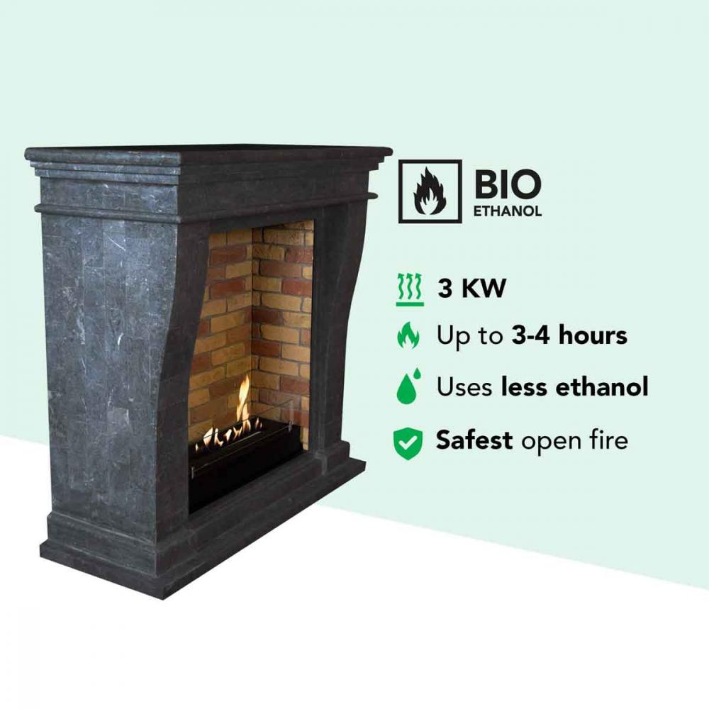 Xaralyn Bioethanolkamin Kreta Mini Steindekor anthrazit