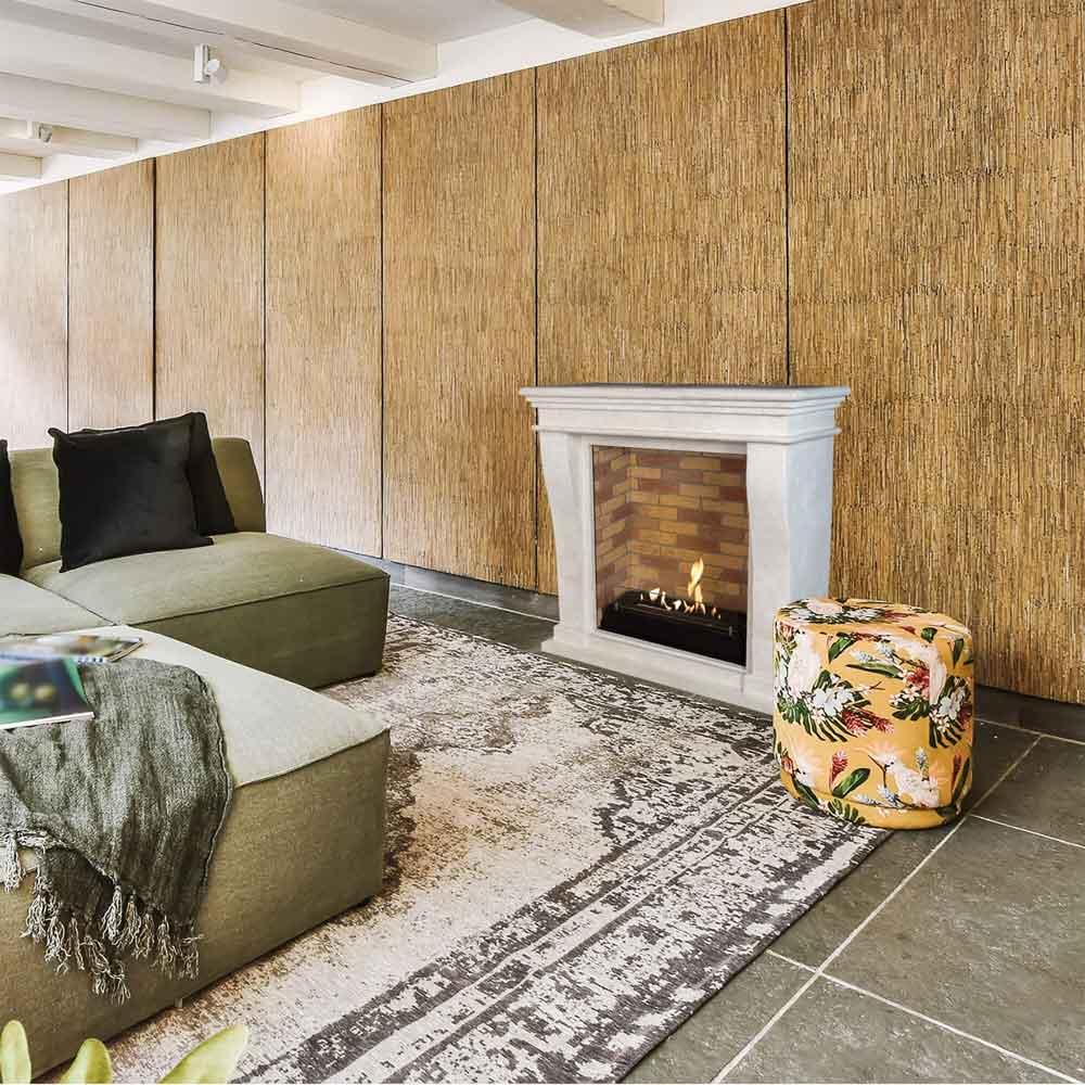 Xaralyn Bioethanolkamin Kreta Mini Steindekor weiß