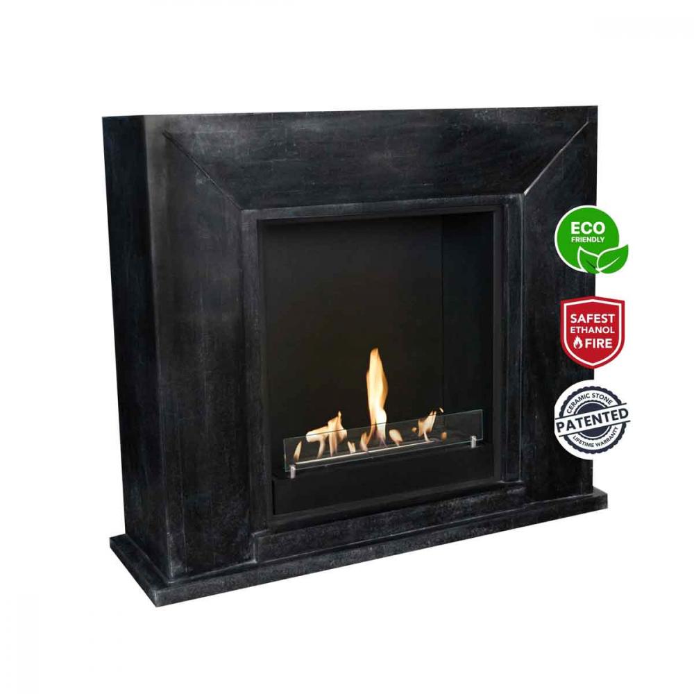 Ethanol fireplace Xaralyn Nero Stone Anthracite