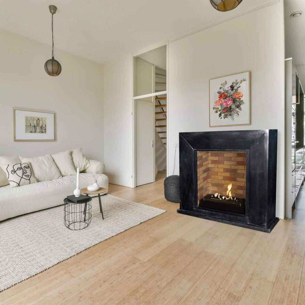 Ethanol fireplace Xaralyn Nero Stone Anthracite stone decor