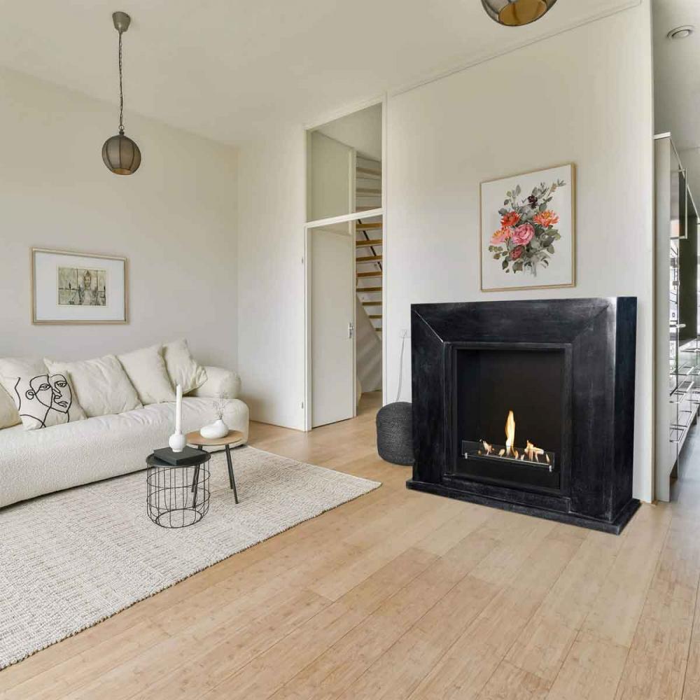 Ethanol fireplace Xaralyn Nero Stone Anthracite