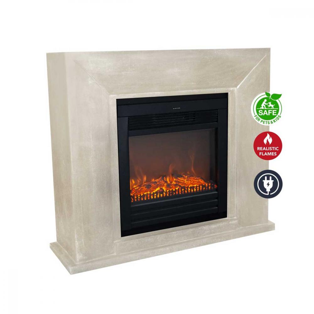 Electric fireplace Xaralyn Nero Lucius
