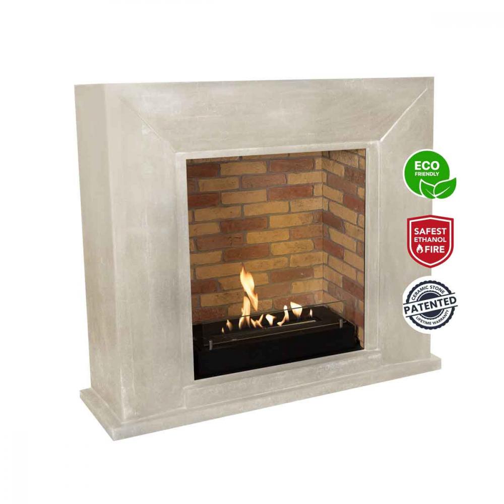 Xaralyn Bioethanolkamin Nero Stein weiß Steindekor