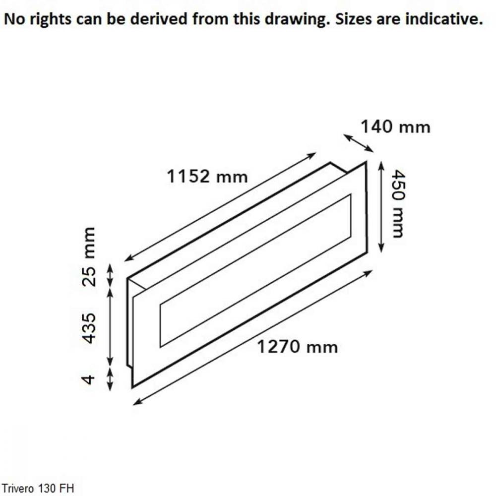 Electric built-in fireplace Xaralyn Trivero 130 FH