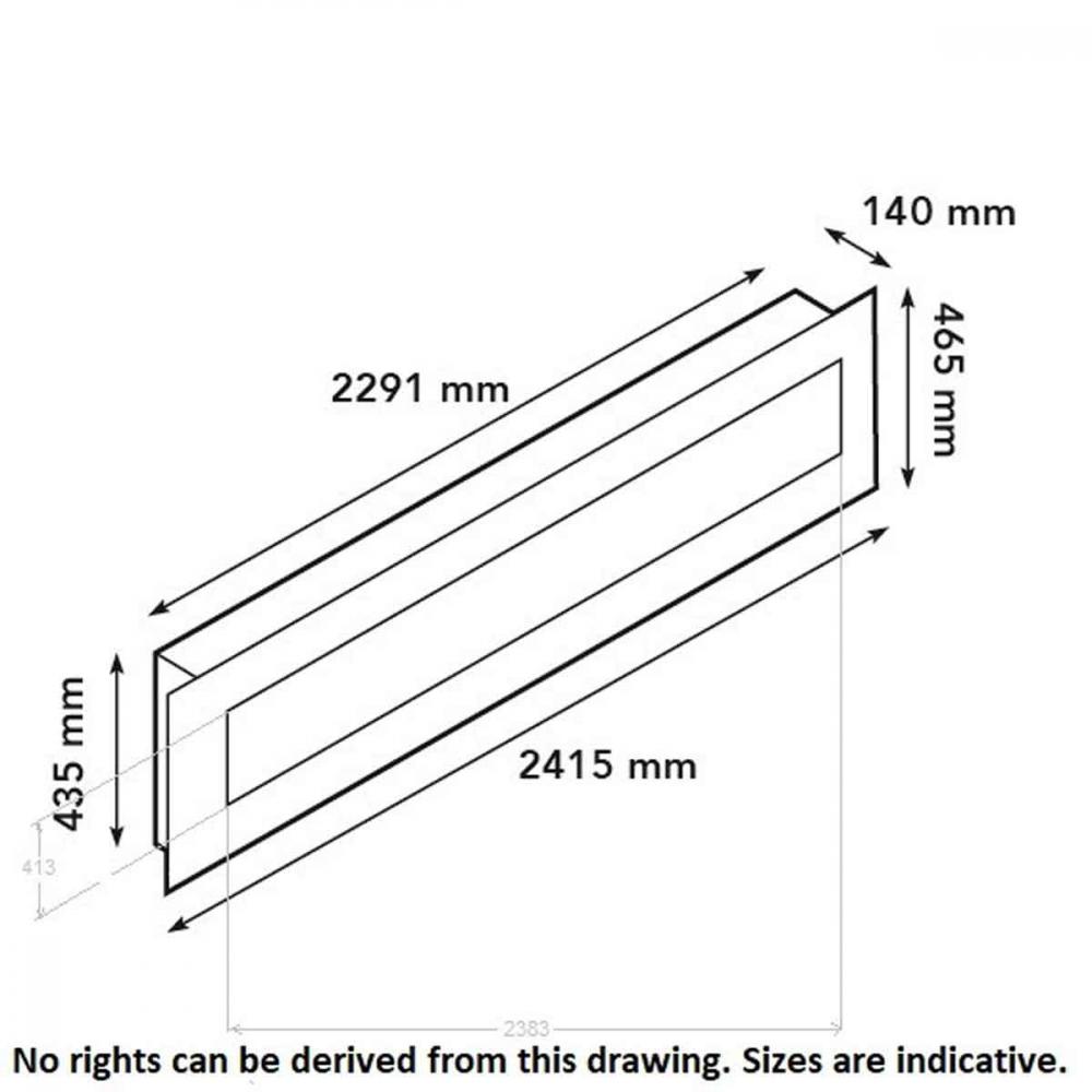 Electric wall-mounted fireplace Xaralyn Trivero 240